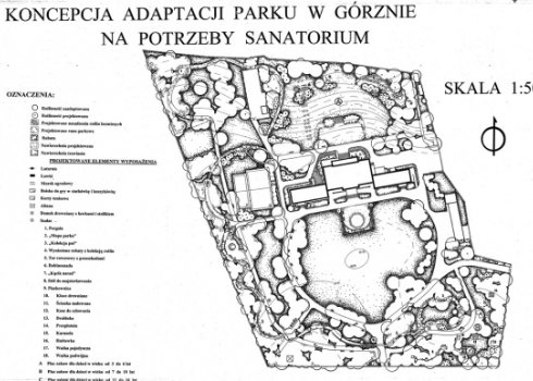 ogród przy Sanatorium MSWiA