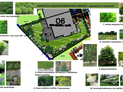 projekt koncepcyjny ogrodu szykownego