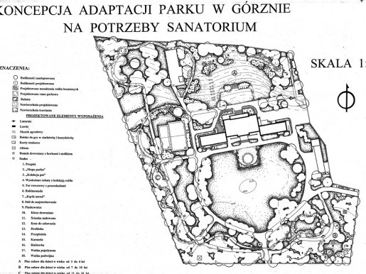 ogród przy Sanatorium MSWiA